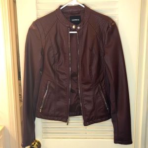 Express Dark Brown Vegan Leather Jacket